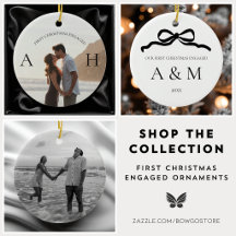 First Christmas Engaged Holiday Ornaments