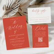 Modern Minimal Calligraphy Wedding - Verona Sunset