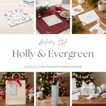 Christmas Party Supplies - Holly & Evergreen