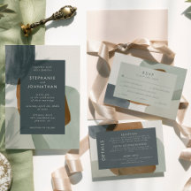 Modern Abstract Minimalistic Wedding Invitations