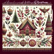  Scandinavian Village Nordic Folk Art Christmas