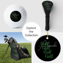 Personalized Gifts For Golfers Modern Typography