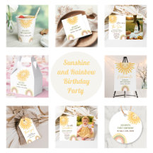 Sunshine And Rainbow Birthday Party