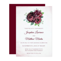 Burgundy Rose Bouquet Wedding Collection
