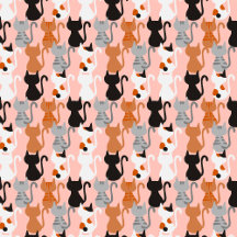 Cute Cats On Blush Pink