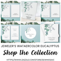 Jeweler's Watercolor Eucalyptus Collection.