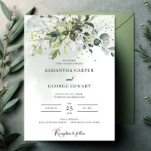 Boho eucalyptus Greenery foliage and gold splashes
