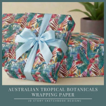 Australian Tropical Botanicals Wrapping Paper