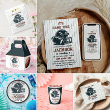 It’s game time! Kick off football birthday kids