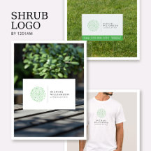 Modern Gardener Landscaping Shrub Logo Brand Suite