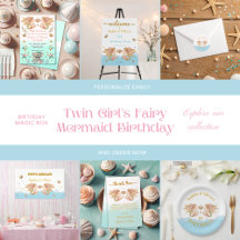 Twin Girl's Fairy Mermaid Birthday Party