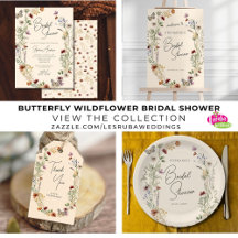 Autumn Boho Wildflowers Bridal Shower Suite