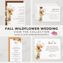 Watercolor Fall Wildflower Wedding Collection
