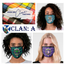 Face Mask Scots Clans Badge and Tartan Clan A