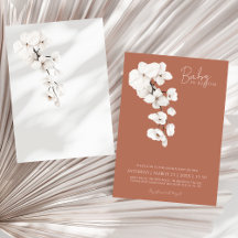 Modern Terracotta, White Orchids Baby Shower Suite