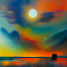 Abstract Sunset At The Port