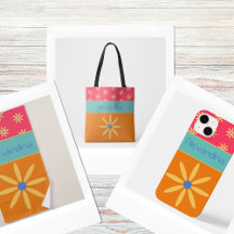 personalized retro flower