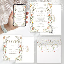 Rustic Autumn Wildflower Wreath Fall Wedding