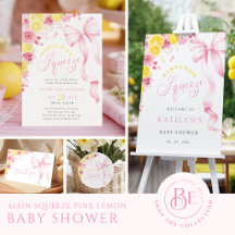 Mama's Main Squeeze Pink Lemon Baby Shower