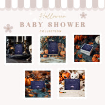 Dark Gothic Purple Halloween Baby Shower