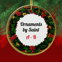 Ornaments by Saint:  A - B