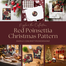 Red Poinsettia Christmas Pattern