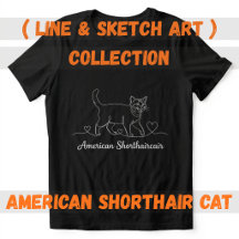 American Shorthair Cat Line& sketch Art Collection