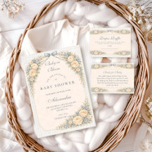 Dusty Blue Rose Arch Baby Shower