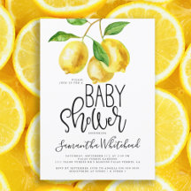 Lemon Drop Watercolor Baby Shower Collection