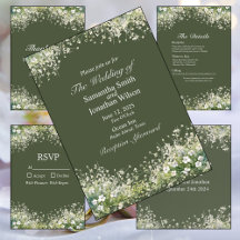 Introducing our Delicate Floral on Olive Green