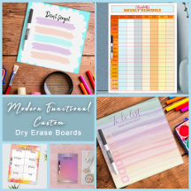Modern Functional Custom Dry Erase Boards