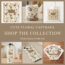 Cute Floral Capybara Collection