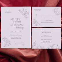 Elegant Floral Lilac/Lavender Wedding Suite