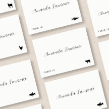 Meal Option Guest Name Table Number Place Cards