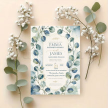 Elegant Blue Eucalyptus Wedding Collection
