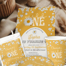 Mustard Daisy Wild One 1st Birthday