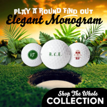 Minimal Elegant Monogrammed Golf Balls
