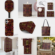 Shades Of Orange Red Yellow Ribbon Art Design