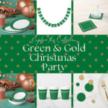 Green and Gold Christmas Party Collection
