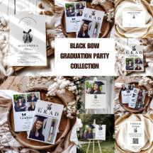 Black Bow Disco Ball Graduation Party 