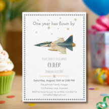 Time Flies Fighter Jet 1st Birthday Collection