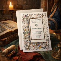 Medieval Style Wedding Invitations Templates
