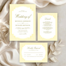 Classic Yellow Striped Wedding Suite