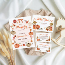 Little Pumkin Fall Floral Baby Shower collection 