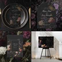 Dramatic Dark Flowers Wedding Collection