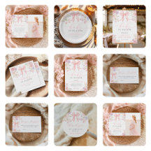 Pink Bow Floral Girl Baby Shower