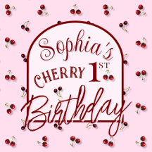 Cherries Theme First Birthday