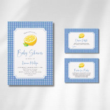 Lemon Baby Blue Checkered