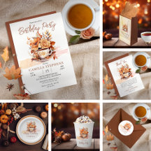 Fall Floral Cottage Core Teacup Birthday Party