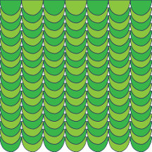 Geometric Green Half Circle Pattern